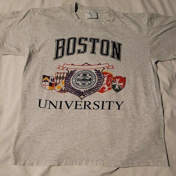 Other - Style 80S Boston University Flag Badget Logo Shirt Tee